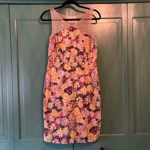 Muted floral wiggle dress